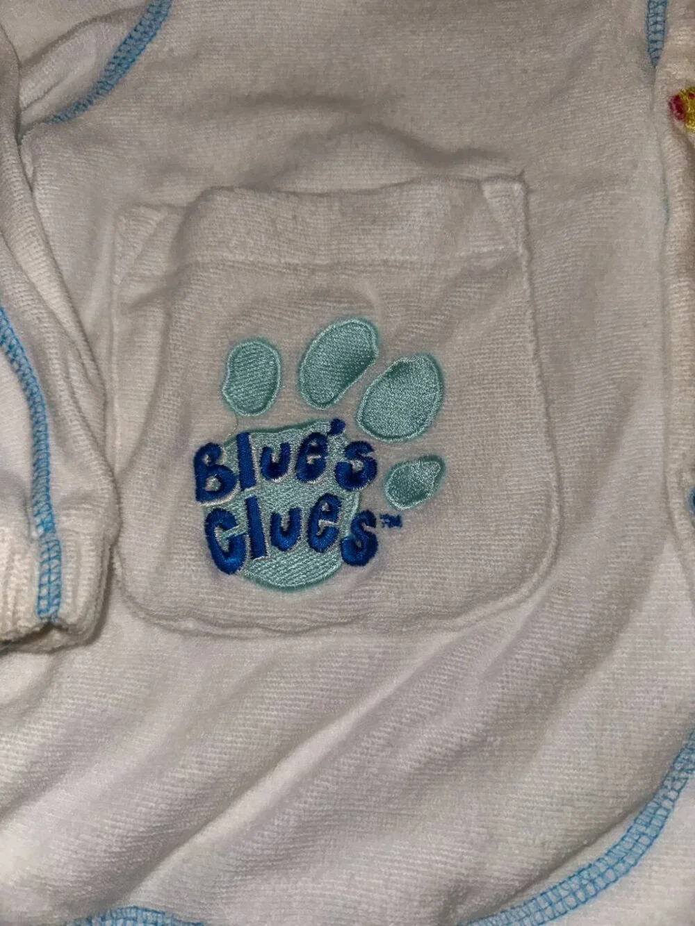 Vintage 2000 Blue's Blues Clues Swimsuit Coverup terry cloth appliqued sz 6 RARE